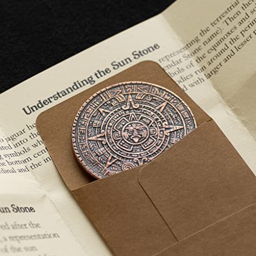 Moneda Aztec Sun Stone en Cobre miniatura 7