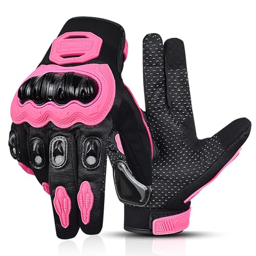 Motorcycle Gloves for Women Touch Screen Summer Motorbike Dirt Bike Full Finger Gloves Road Racing, Cycling, Climbing Motocross