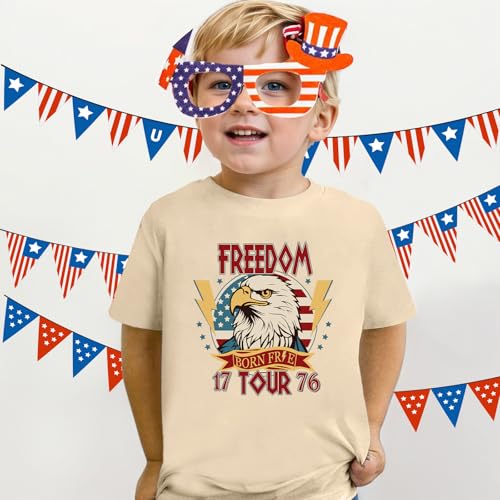 4th of July Shirts Toddler Girls Boys American Flag Shirts Kids Patriotic Independence Day Outfit 5-12 Years2