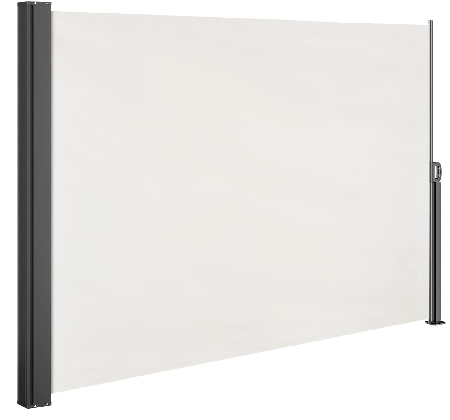 CASARIA® Toldo Lateral Retráctil Pantalla Privacidad Exterior 180x300cm Extensible Opaco Balcón Terraza Crema