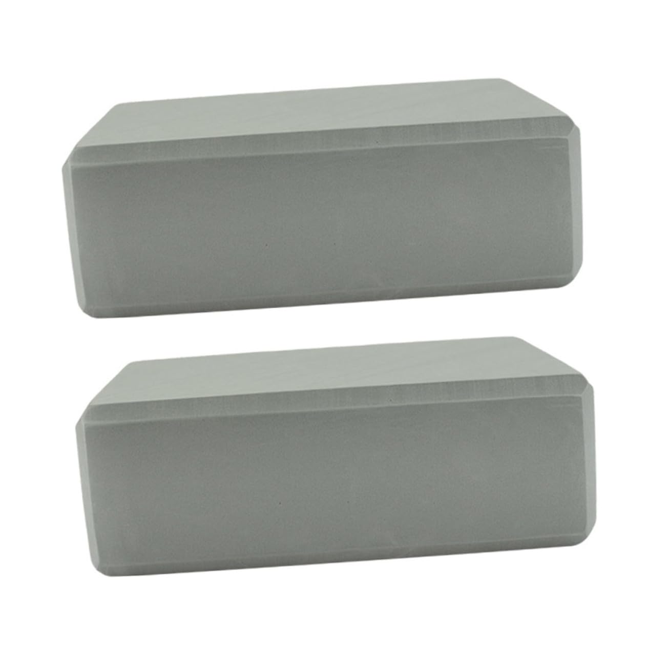 VICASKY 2 PCS High Density Yoga Blocks Skidproof Rectangular Cushions for Home Use Support for Deepening Stretches Comfortable Foundation for Beginners Injuries Grey
