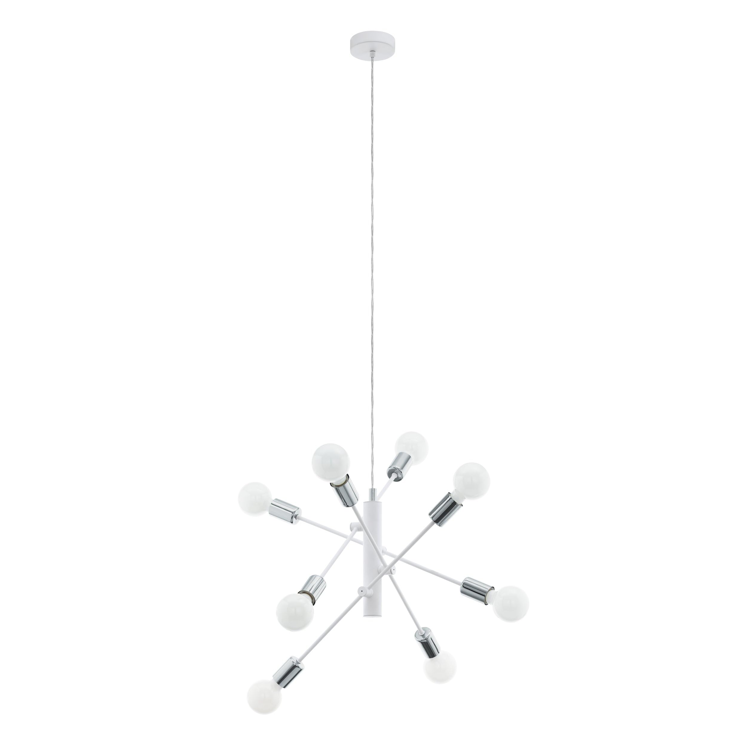 Eglo Light/White Gradoli Eight Arm Pendant In