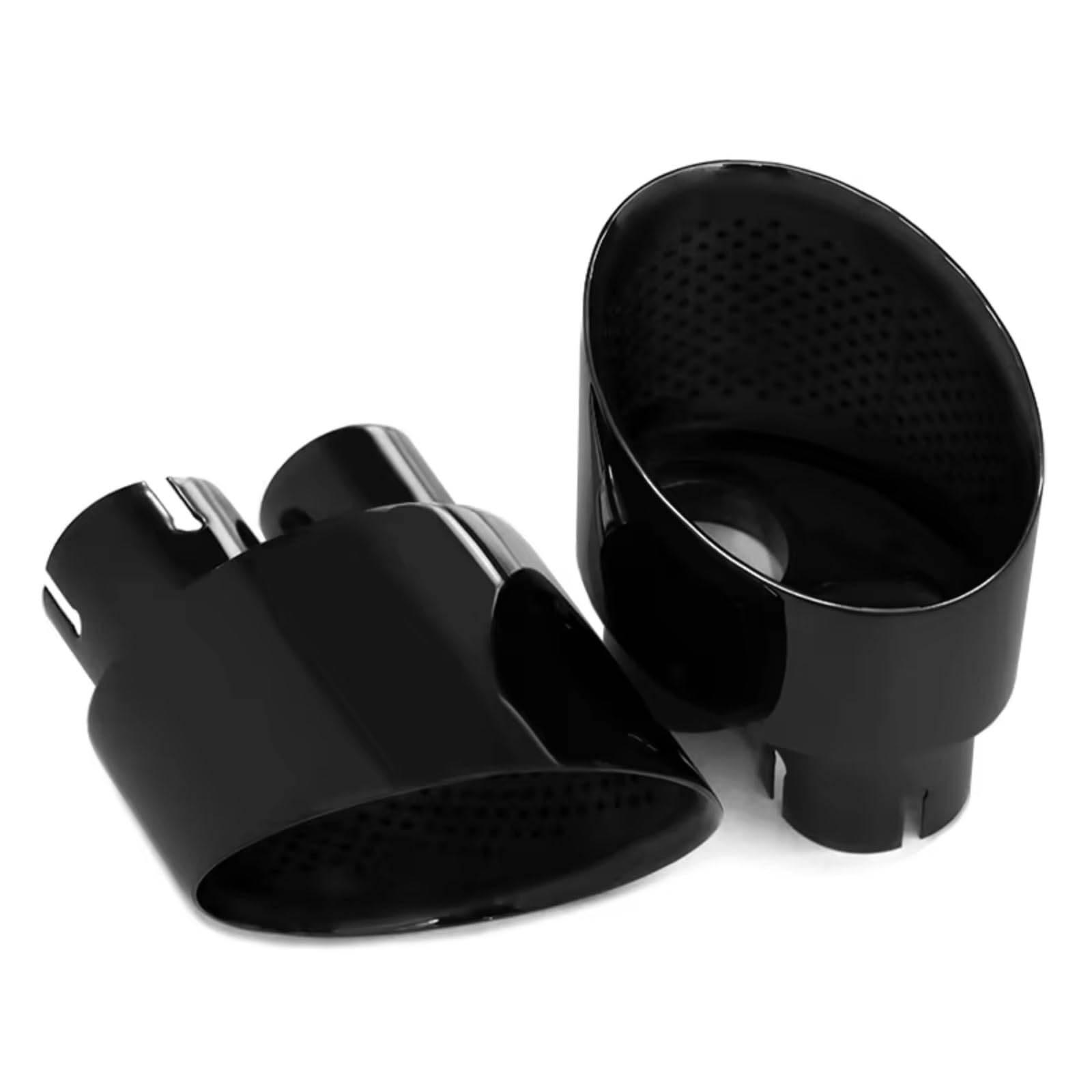 Cola Escape Coche Para S3/4/5/6 Boquilla Acero Inoxidable Tubo Soldadura Punta Universal Ovalada Escape Interior Doble