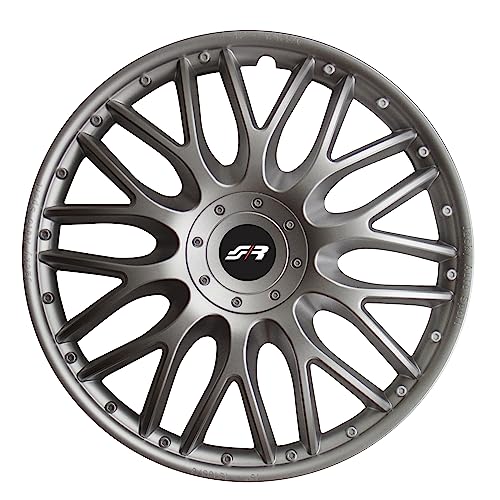 Simoni Racing ORD/14 4er Set Radzierblenden Orden 14 Zoll Radkappen Auto Universal Grau Silber