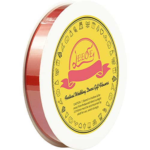 Image of Double Face Red Satin Ribbon 5 /8 inch X 50 Yards Polyester Red Ribbon for Gift Wrapping Very Suitable for Weddings Party Invitation Decorations and More
