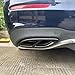 CHUANGHUI Black Aluminum alloy Car Exterior Exhaust Pipe Mufflers Cover Rear Bumper Cylinder Exhaust Pipe Cover Decorate for Mercedes-Benz A B C E CLA GLC GLE GLS Class W205 W213 X253