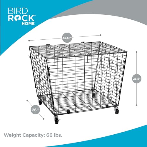 BIRDROCK-HOME-Sports-Ball-Basket-Organizer-with-Wheels-Heavy-Duty-Casters-Ideal-for-Basketball-Football-Soccer-Baseball-Lockable-Ball-Storage-Locker-with-Lid-for-Gym-Garage-or-Outdoor-Use-Ball-Organiz