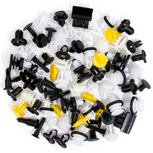 Image of 70 Pcs Tesla Clips Tesla Bumper Fender Liner Push Retainer Fastener Rivet Clips,20 Popular Sizes Tesla Fasteners Tesla Clip Tesla Rivets for Tesla Body Interior and Exterior Retainer Fastener Clip