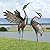 Oritty Crane Statues for Garden Decor, Metal Yard Art Heron Garden Statues, Standing Garden Sculptures & Statues for Yard Decorations Outdoor, 38-42 Inch Set of 2, Copper
