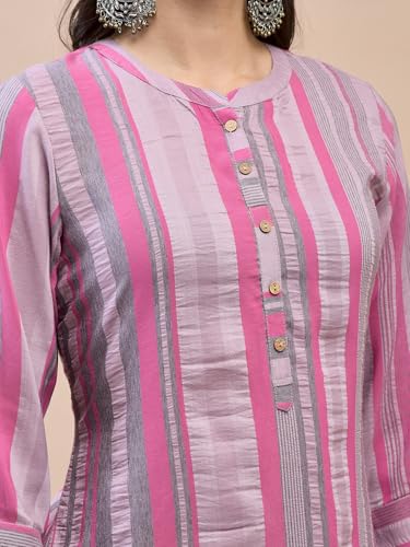 Image of Shree Women Liva (Rayon) White Floral Print Kurta