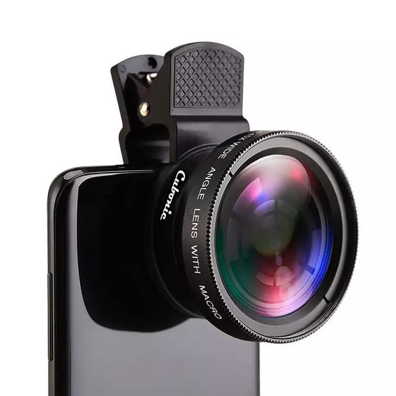 Supreno 0.45X Wide Angle Lens + Macro Lens, 2 in 1 Clip On Cell Phone Camera Lens Kit Compatible for All Smartphones