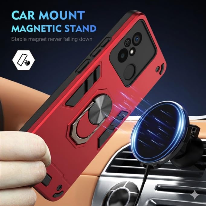 Image of Armor Kickstand Defender Back Cover case Mobile Cover for Poco C55 / Redmi 12C