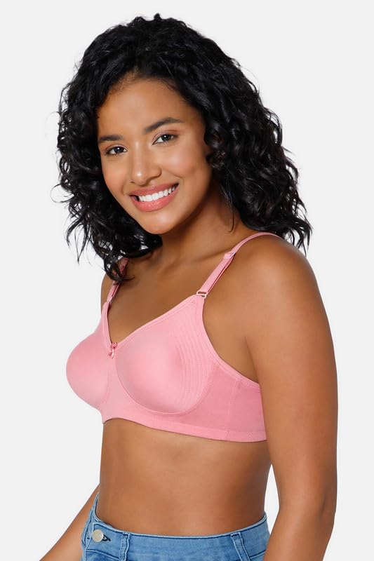 Image of INTIMACY LINGERIE Women's Cotton Brassiere | Non-Padded | Non-Wired | Full Coverage | Shaper Panel with Side Support Regular Bra | 1 Piece | (Def C P)