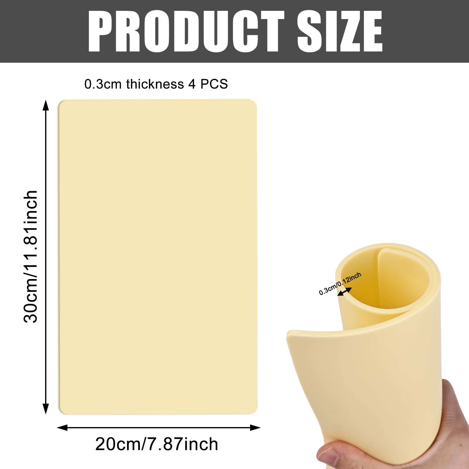 4 Unidades de 30 x 20 cm Piel Sintética de 3 mm para Tatuaje - Uso de Doble Cara con Accesorios