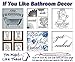 Black and White Bathroom Pictures for Bathroom (8x10) - Black and White Bathroom Wall Decor Unframed Prints - Great Restroom Gray and White Bathroom Decor Black and White Bathroom Accessory