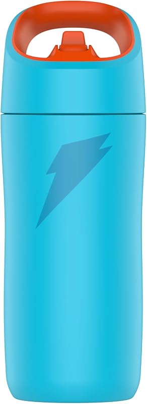 Gatorade Botella de agua de metal Rookie para niños, 12 oz, botella de acero inoxidable, aislamiento de doble pared, aislamiento al vacío, taza térmica