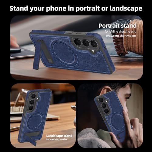 Image of Lunivop for Samsung Galaxy S26 Case PU Leather 6.3 inch Blue
