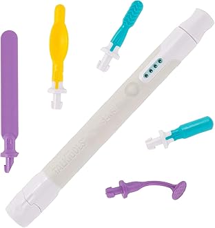 TalkTools Sensi Sensory Integration Kit - Oral Sensory Tool with New Ergonomic Base | Improves Biting and Chewing Skills, Jaw Coordination, and Jaw Mobility | 5 Oral Motor Tips and Storage Pouch