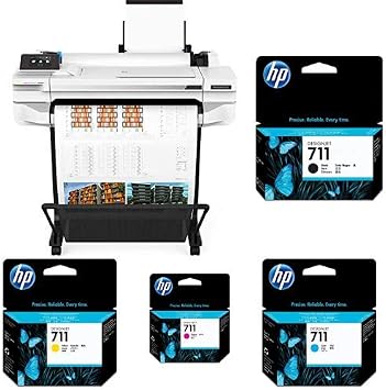 Amazon.com: HP DesignJet T525 Impresora inalámbrica de gran formato – 24  pulgadas (5ZY59A), con 4 cartuchos de tinta originales HP 711, paquete de  impresora y tinta : Productos de Oficina