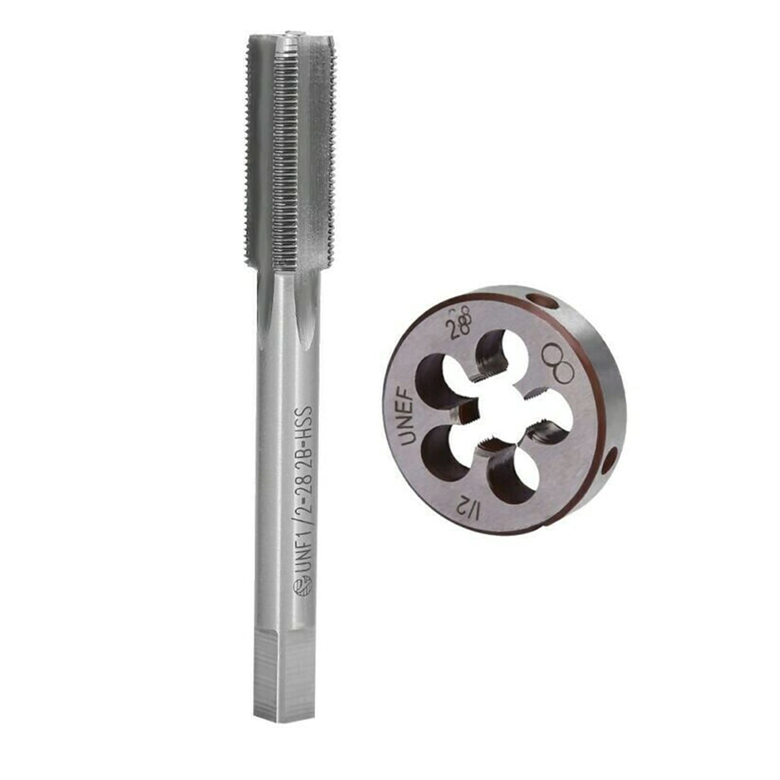 Set Maschio E Filiera 1/2-28 UNEF In HSS - Rivestimento Titanio Per Filettatura Professionale - Foto 8