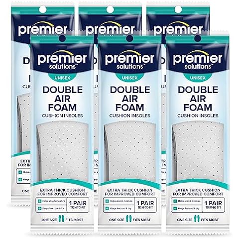 Premier Solutions™ Double Air Foam Insoles, Unisex, Cut to Size, 6 Count Cover