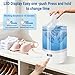 Portable Washing Machine, Mini Washer for Socks & Underwear, 1.5L Compact Electric Ultrasonic Washer for Travel, Dorm, Apartment, 5/15-Min Quick Wash with LED Display
