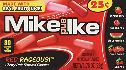 Mike and Ike Red Rageous (1 Box of 24 - .78oz Individual Packs)