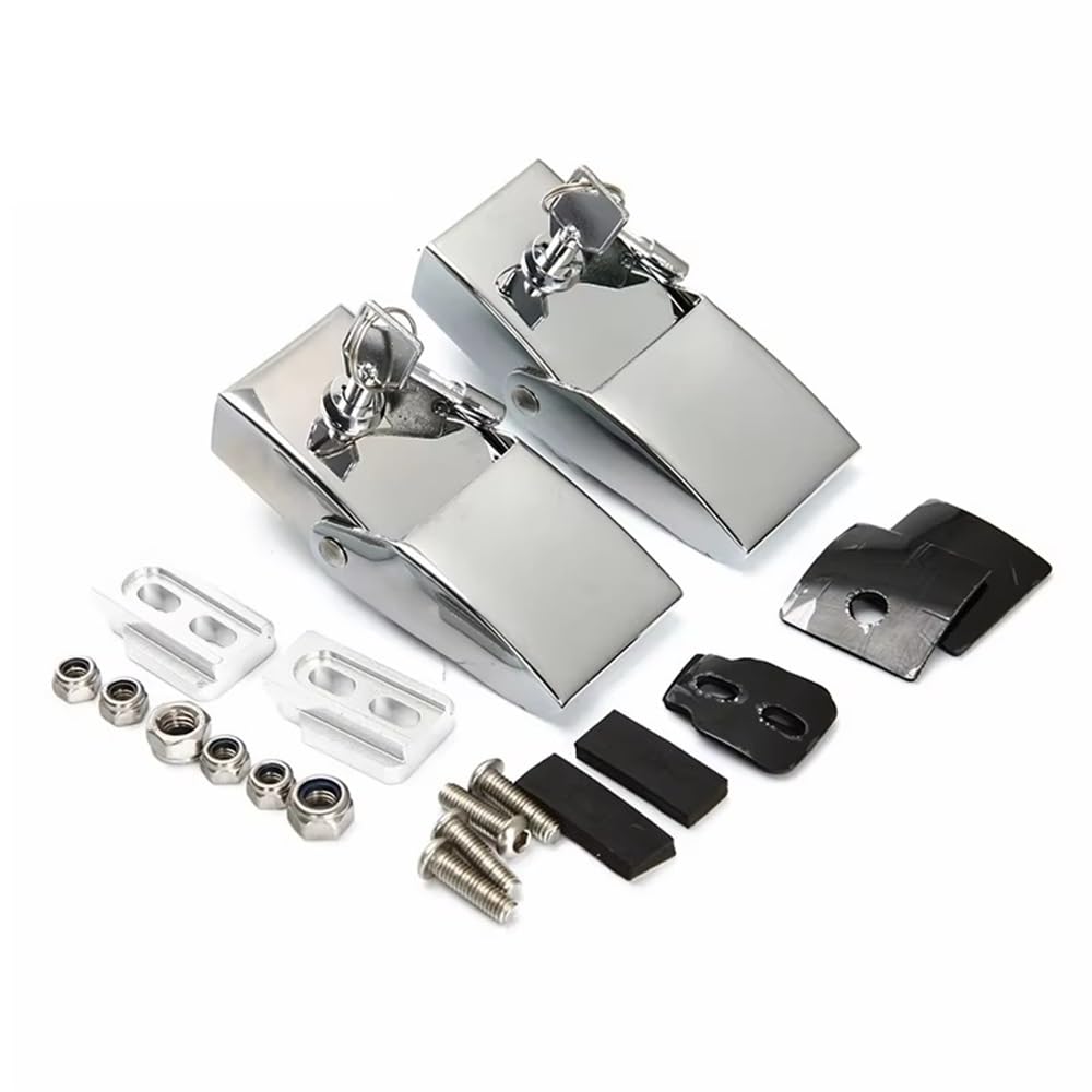 for Jeep for Wrangler JK/JL/JT 2007 Up Car Hood Latches Catch Locking Engine Locks Exterior Accessories Interior Trim Decal Decoration Accessories(Chrome)
