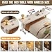 ORNDYDM Over The Bed Table with Wheels,Adjustable Height Rolling Bed Desk - Mobile Laptop Cart for Home Office,Hospital, Bedroom Work,Fits King Size Beds