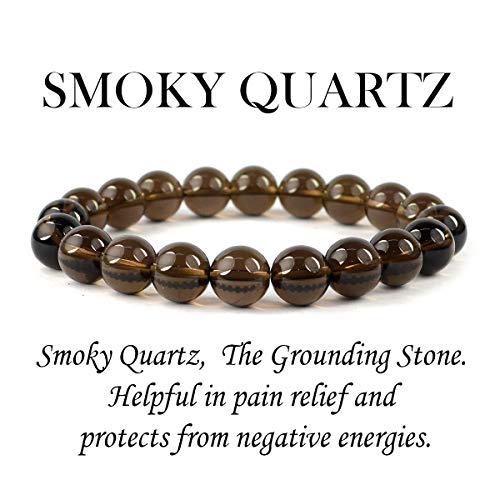 Image of Reiki Crystal Products Certified Natural Crystal Stone Round 10 mm Beads Bracelet for Men & Women | Reiki Charged Gemstone Jewellery Bracelet | Multiple Stone Variants Available