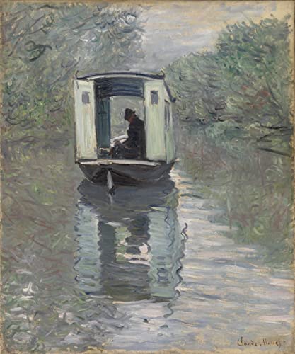 Affiche le bateau atelier de Claude Monet pour sublimer la décoration du salon