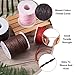 Craftdady 100 Yards 1mm Waxed Cotton Cord Macrame Bracelet Necklace Jewelry Making Waxed Beading Thread String (CoconutBrown)