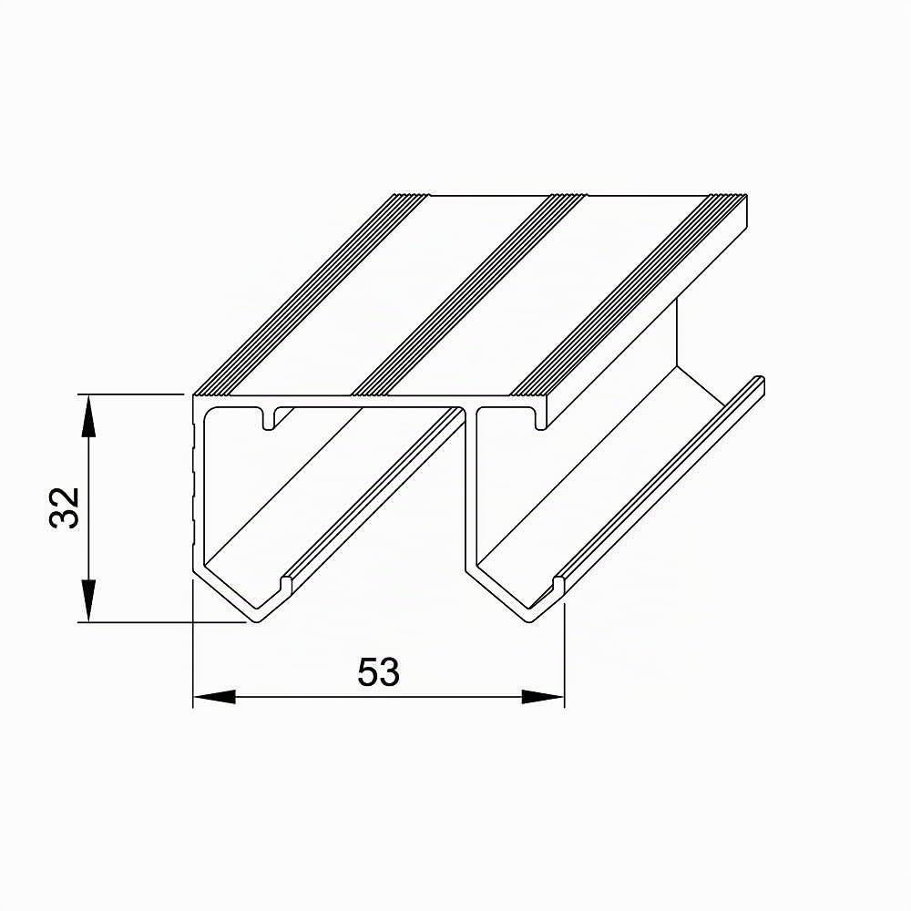 Système coulissant SLID'UP 110 pour 2 portes de placard - rail 1,2 m - 45 kg