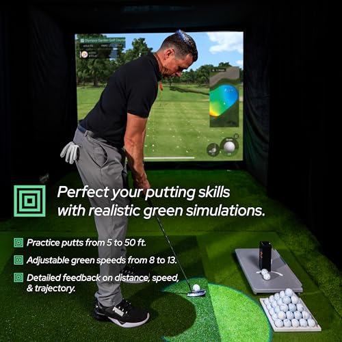 Square Golf Moniteur de Lancement Intérieur Noir