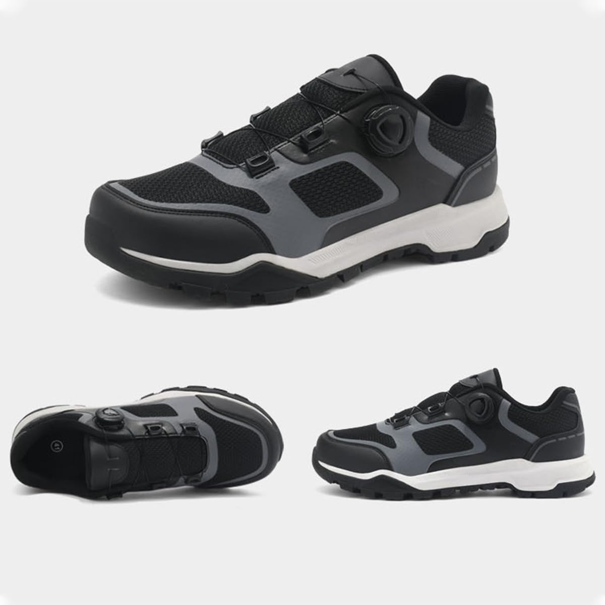 Scarpe da Mountain Bike Uomo, Compatibili con SPD, Scarpe da Ciclismo MTB Traspiranti e Resistenti Traspiranti, per MTB Trail e Escursionismo