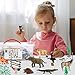 Migration 100 Piece Set of Animal Plastic Figures Playset, Includes Wild, Safari, Zoo, Jungle, Farm, Forest, Desert, Ocean Animals, Birds, Action Toy Figures Accessories and Container
