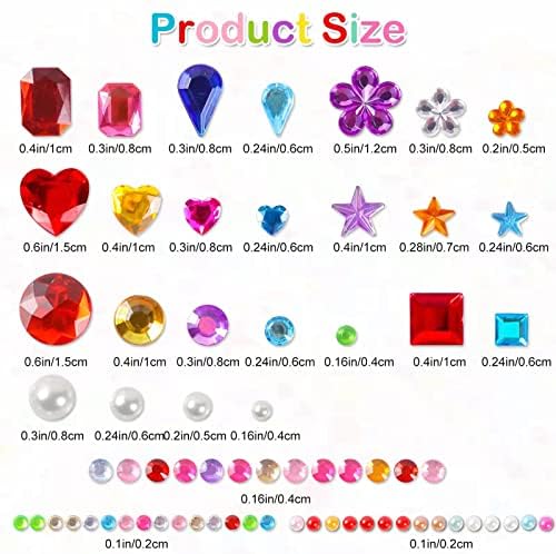 MYDBUYSOME 2774pcs Gem Stickers Jewels for Crafts, Adhesive Gems Rhinestone | Stick on Gems Acrylic Bedazzling Glitter Bling Heart Stickers Craft Supplies - View 4