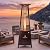 Lava CAPRI A-LINE 42000 BTU Portable Natural Gas Pyramid Patio Heater Outdoor - 304 Grade Stainless Steel - Triple Protection System - Safety Tilt Switch - 36 Sq. Ft. Heat Range - Heritage Bronze