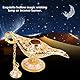 MAGT Aladdin Lampe, Metall geschnitzt Hollow Legend Lampe Hohl Aladdin Magic Genie Light Wunschtopf Dekor(Phnom Penh weiß)