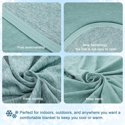 Image of CHOSHOME Cooling Blanket for Hot Sleepers Lightweight Summer Cold Thin Blankets for Sleeping, Hot Flashes Night Sweats, Soft Blanket for Bed, Queen Size, Green