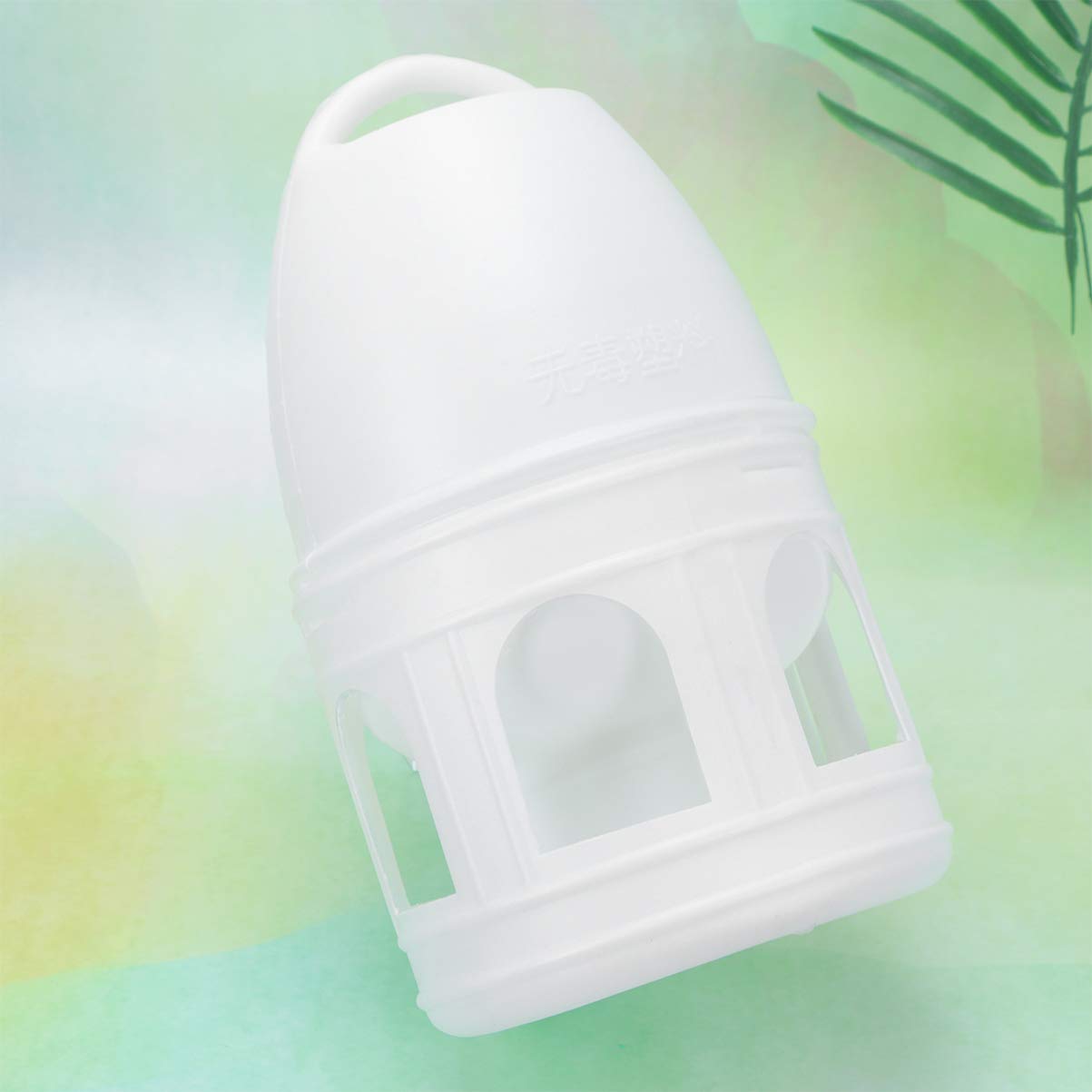 Hemobllo Uccello bevitore d'acqua 3L plastica Pet Pigeons bevitore dispenser portatile appeso bottiglie d'acqua colomba alimentatore automatico distributore d'acqua (bianco)
