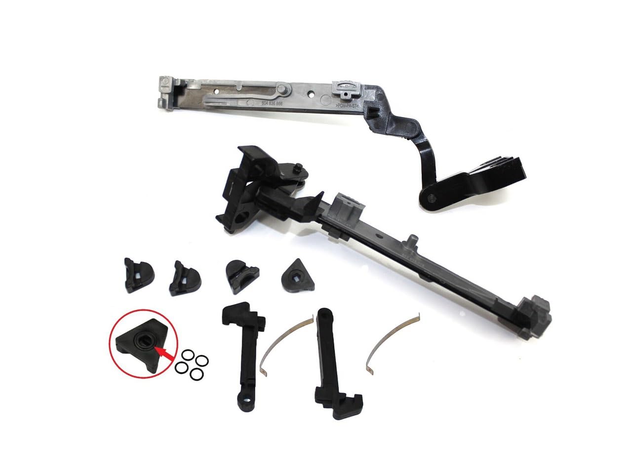 Kit de réparation pour rails de toit ouvrant avec supports et clips pour Mercedes A-Class W176 (2012-2018) 604836866/604836865 III