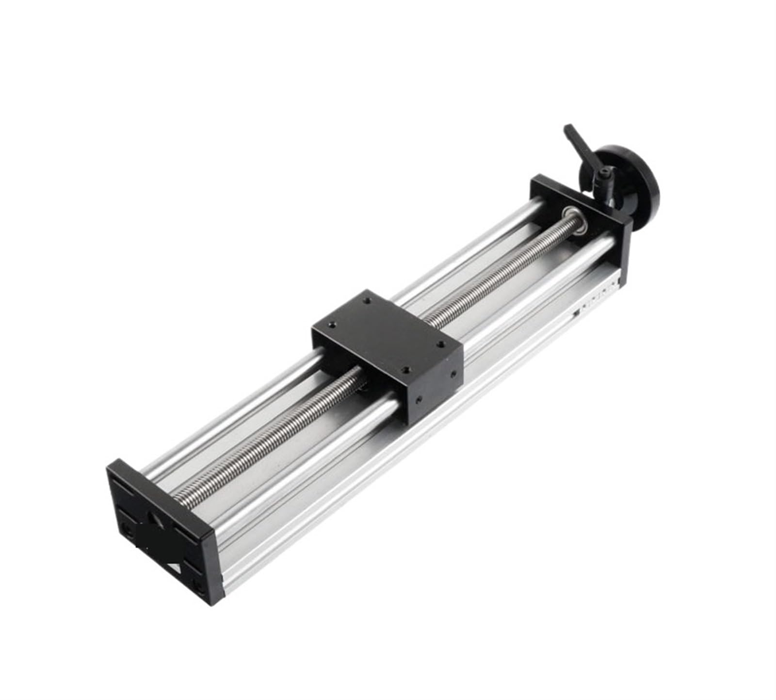 Linear Rail, Linear Sliding Gide 50-400mm Effective Stroke T12 Lead Screw Pitch 4mm Linear Guide Motion Slide Rail CNC 3D Printer Z Axis+Handle Wheel(50 Effetive Travel)