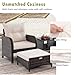 GIANTEX 5er Rattan Gartenmöbel Set, Balkonmöbel Kleiner Balkon, Balkonset 2 Rattansessel mit Hocker, Gartenlounge Set Terrassenmöbel mit Tisch, Gartengarnitur Möbelsets Outdoor Sitzgruppe 5 teilig