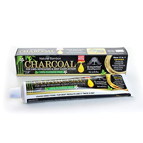 Bamboo Charcoal Toothpaste 100% Natural Teeth Whitening 6 Pack Oral Care - 6.5 oz