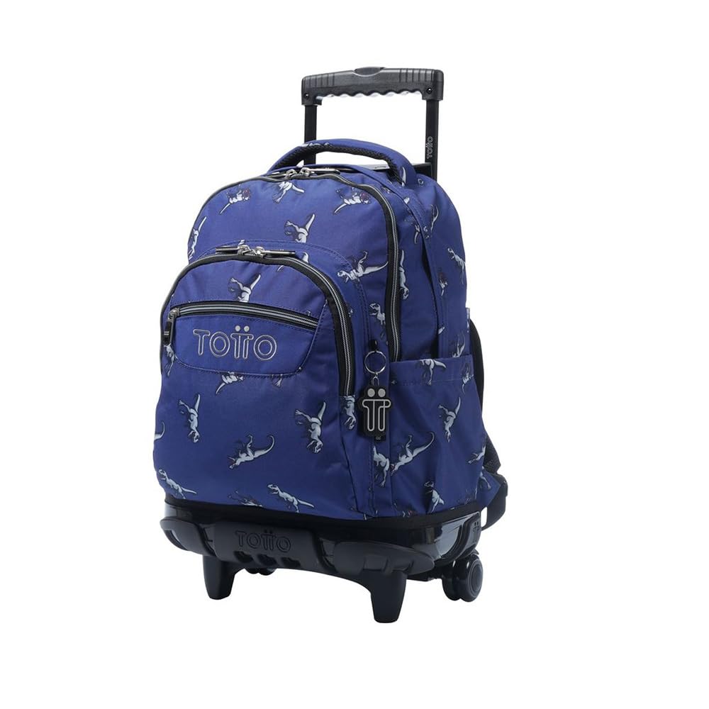 TOTTO MOCHILA ESCOLAR RUEDAS T-REX AZUL Unisex-adulto AZUL 60