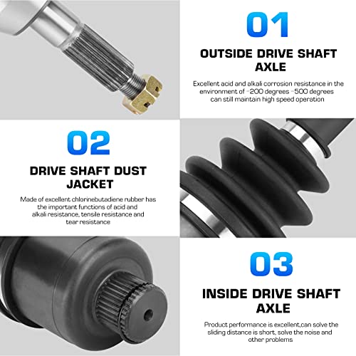 Image of Front and Rear ATV CV Axle Drive shaft Assembly Set for Polaris Sportsman 400 500 2004, for Sportsman 600 Twin 700 Twin 2003 2004, Replace for 1380240 1380197 1380199 1380218 - Full Set 4 Axles