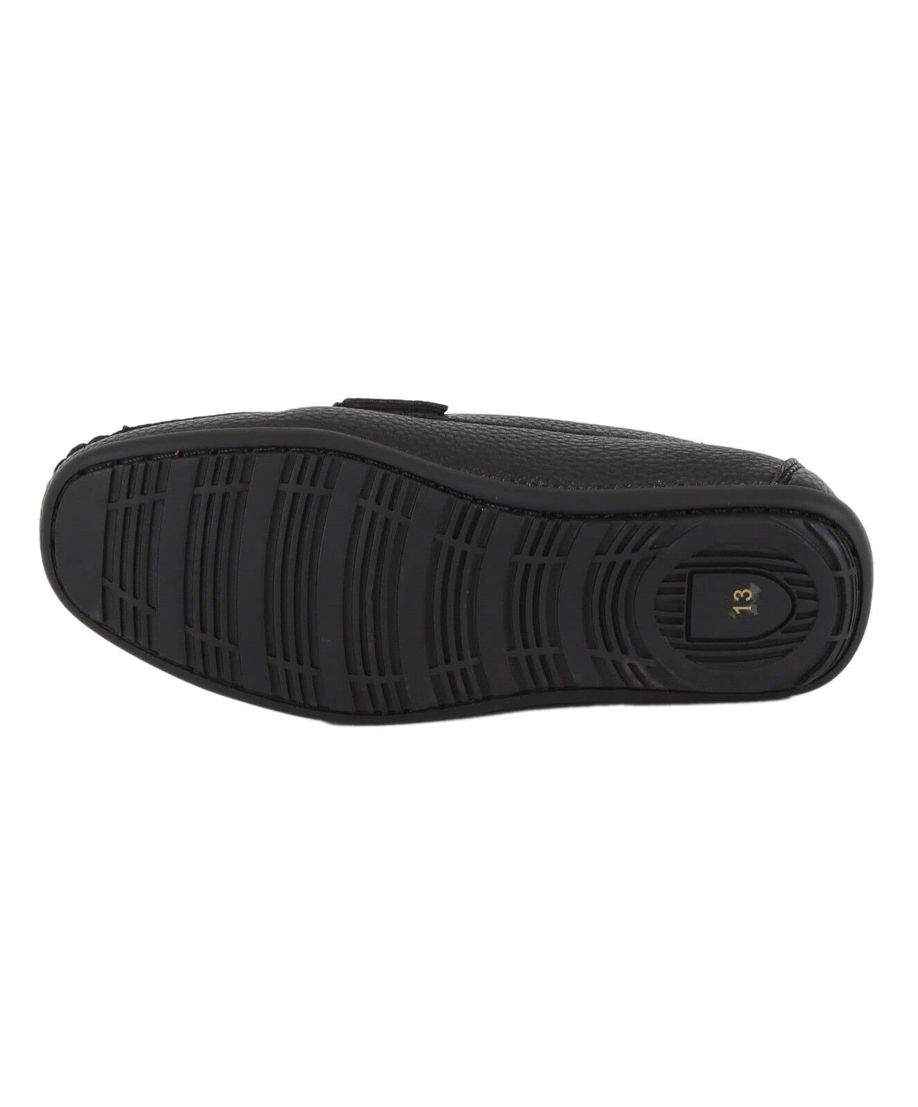 Mocassino da Ragazzo in Ecopelle con battistrada, Mocassino da Sposa, Classico, Elegante, Casual, Mocassino, Scarpe Nero Piatte Taglia UE 24