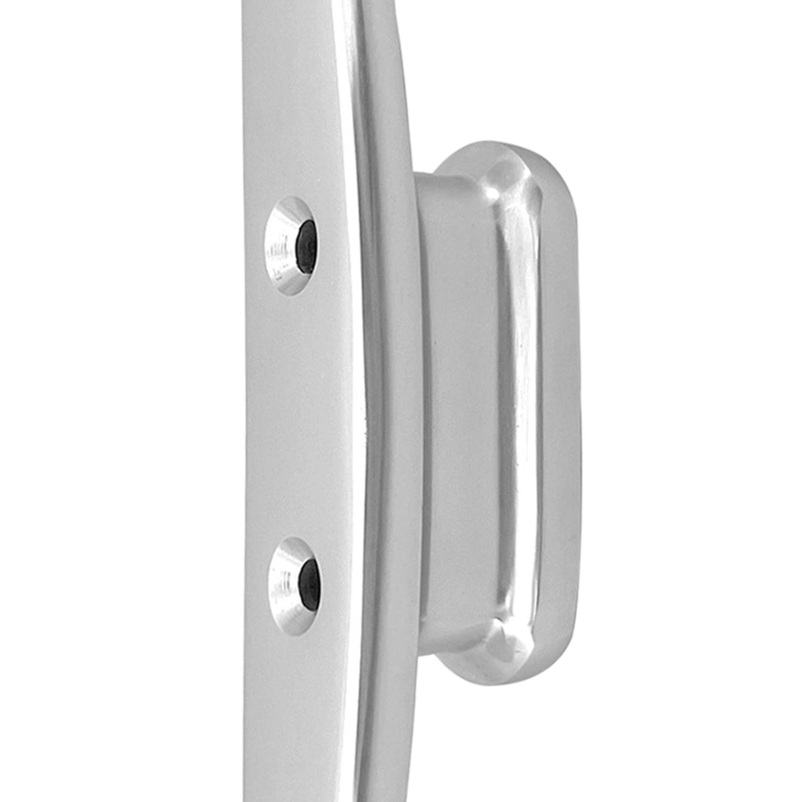 Oshhni Taquet de Pont Aluminium Deux Trous Accessoire Amarrage Résistant Finition Polie Convient pour Yacht Installation Marine, Argent