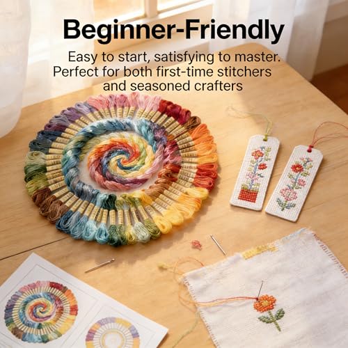 Image of 150 Colors Friendship Bracelet String, Cotton Thread Set 6-Strand, 8.75 Yards /Skein, for DIY Crafts, Cross Stitch, Tassels & String Art